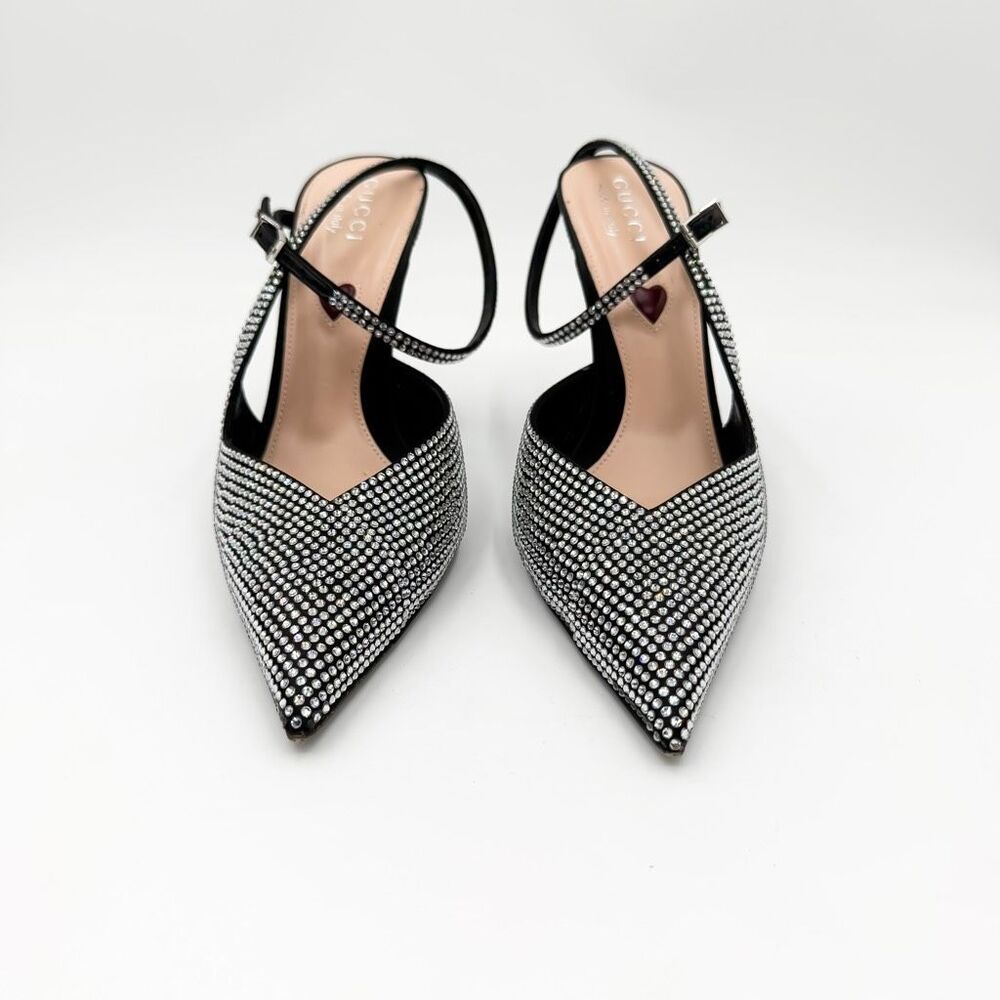 Gucci Alma Love 105 Crystal Embellished Heels Pointed Toe EU 36 US 6 - Picture 3 of 14